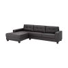 Jerry-PVC-Corner-Sofa-Black-Right